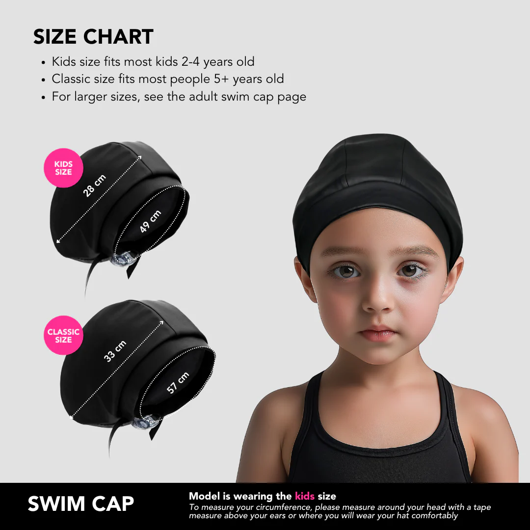 Hairbrella Satin-Lined Waterproof, Adjustable Kid's Swim Cap - Image 10