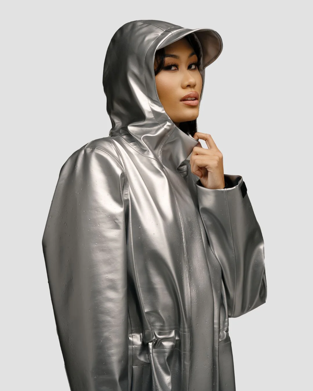 Hairbrella Satin-Lined, Waterproof Rain Jacket - Image 11