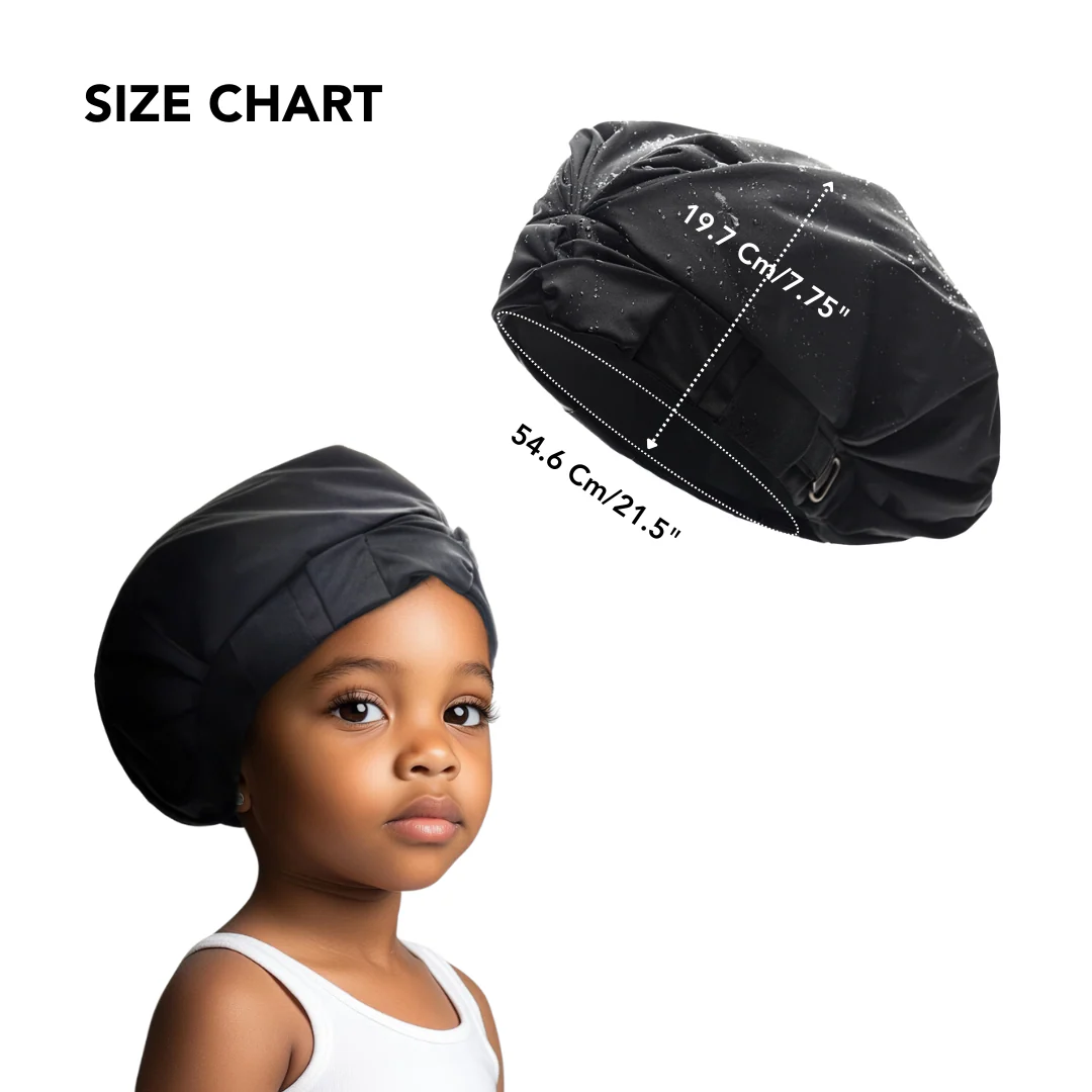 Hairbrella Satin-Lined Kids' Shower Cap Bundle (2) - Image 5