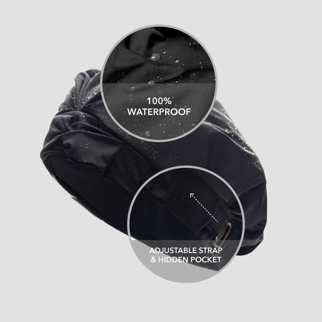 Hairbrella Satin-Lined Waterproof, Adjustable Shower Cap - Image 4