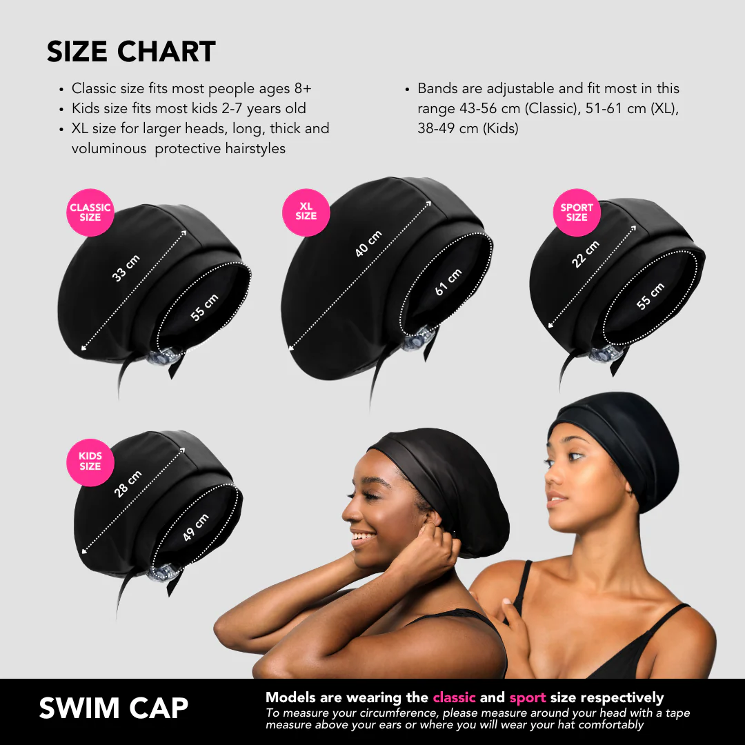 Hairbrella Satin-Lined Waterproof, Adjustable Swim Cap - Image 8
