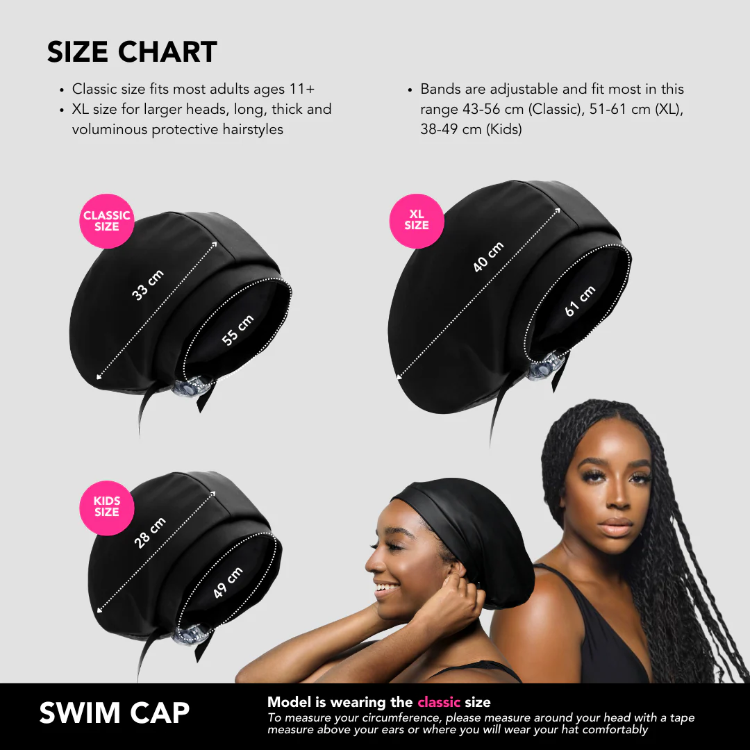 Hairbrella Satin-Lined Waterproof, Adjustable Swim Cap - Image 8