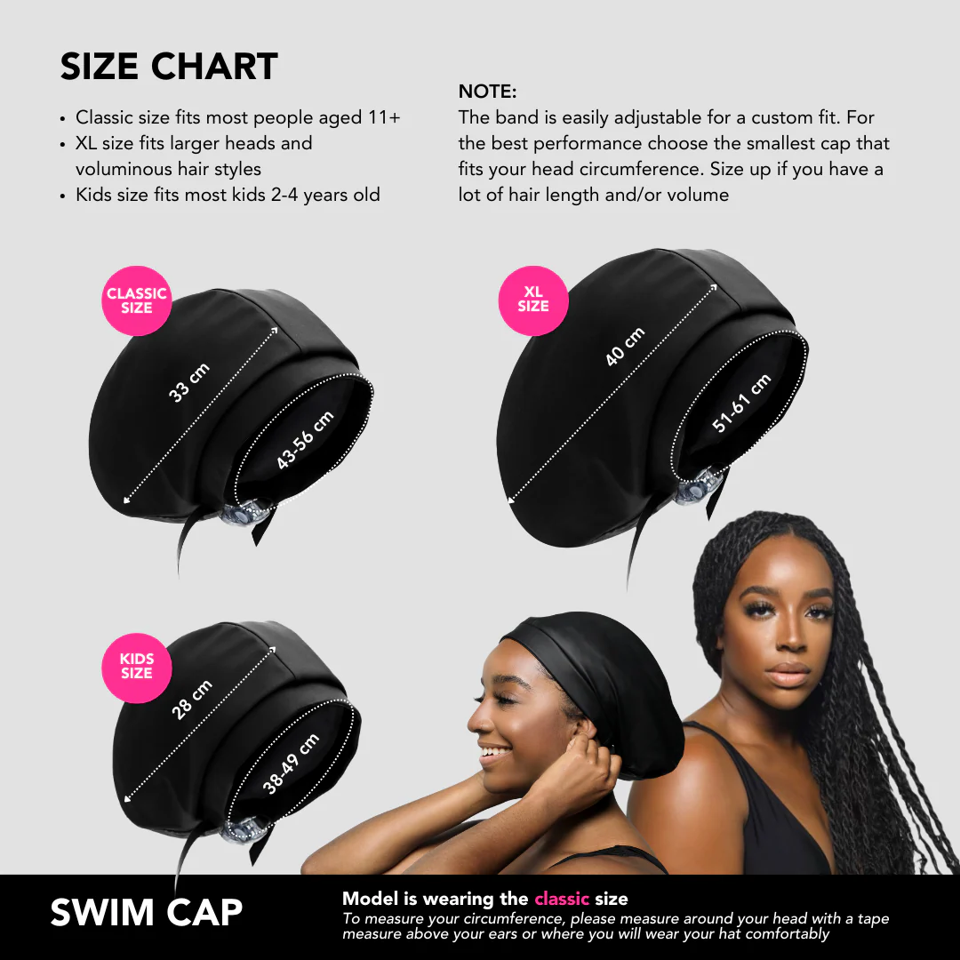 Hairbrella Satin-Lined Waterproof, Adjustable Swim Cap - Image 8