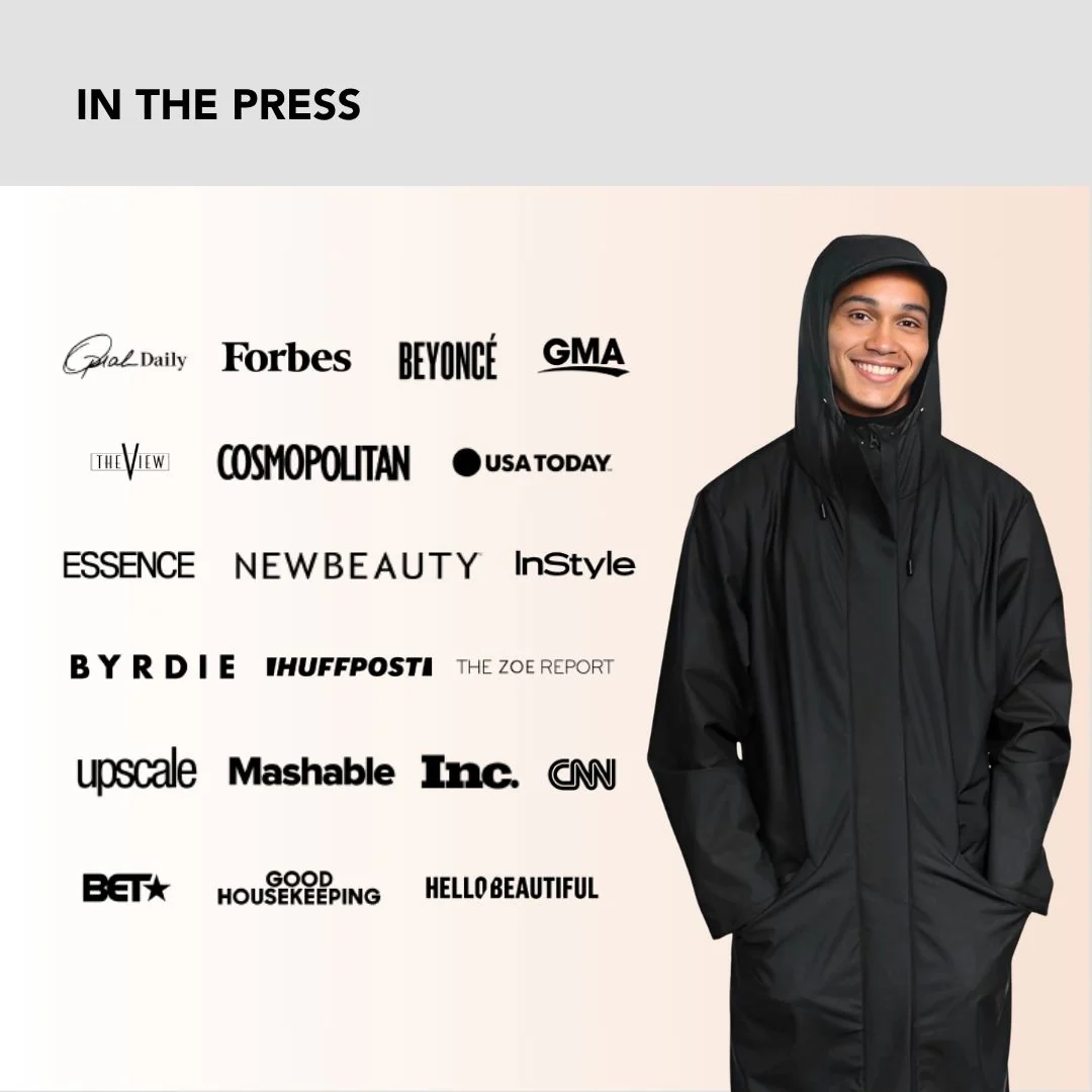 Hairbrella Satin-Lined, Waterproof, Men Long Rain Jacket - Image 10
