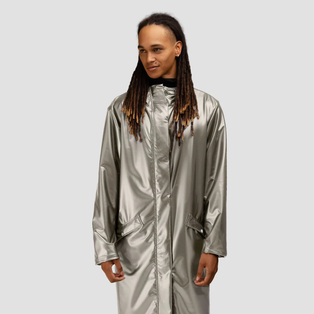 Hairbrella Satin-Lined, Waterproof, Unisex Long Rain Jacket - Image 10