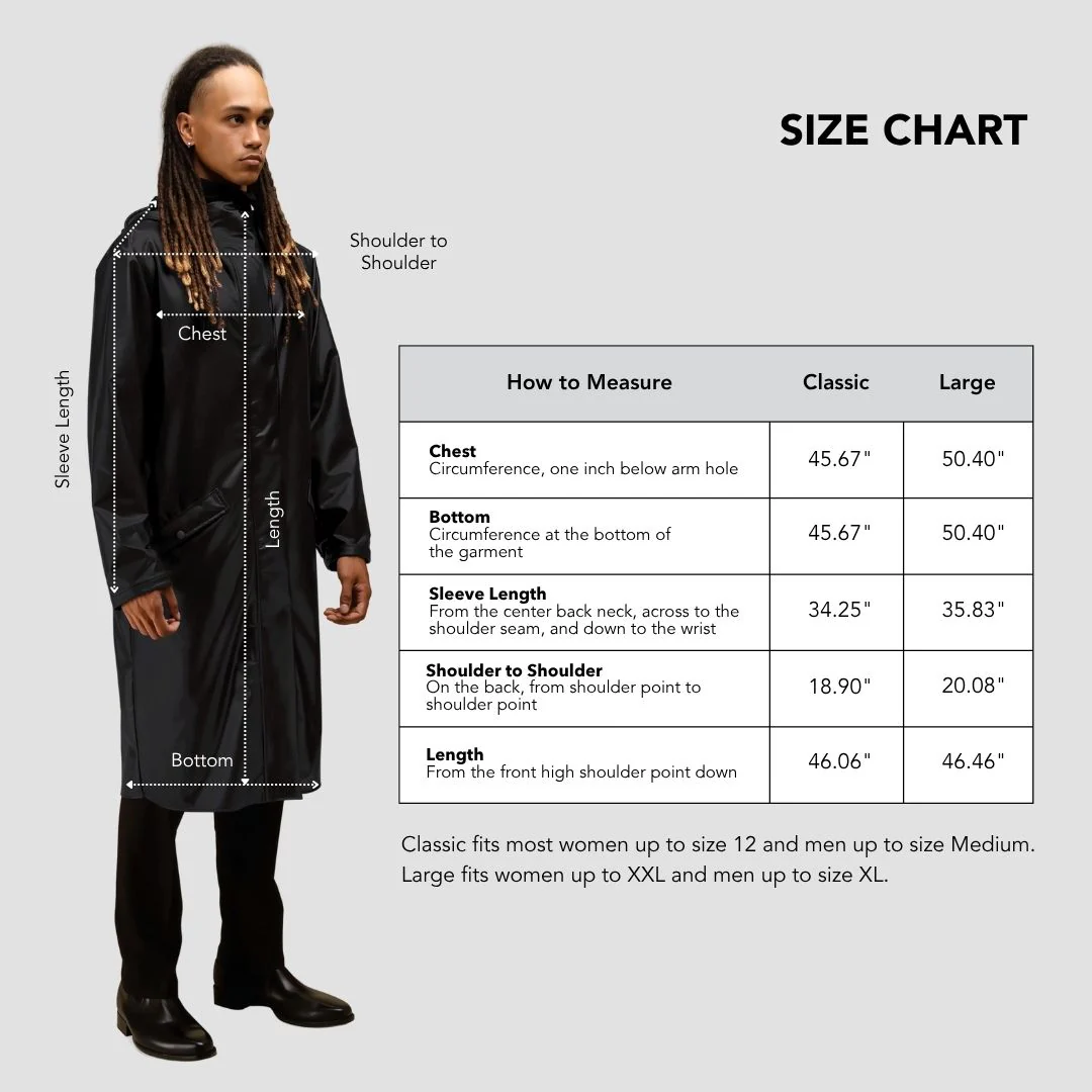 Hairbrella Satin-Lined, Waterproof, Men Long Rain Jacket - Image 9