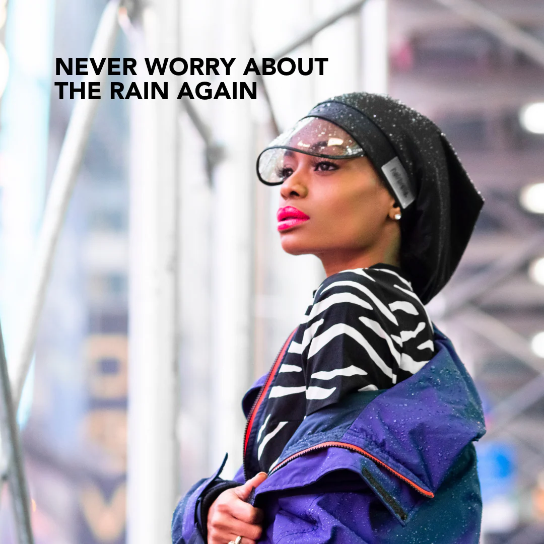 Hairbrella Satin-Lined, Waterproof Rain Hat - Image 5