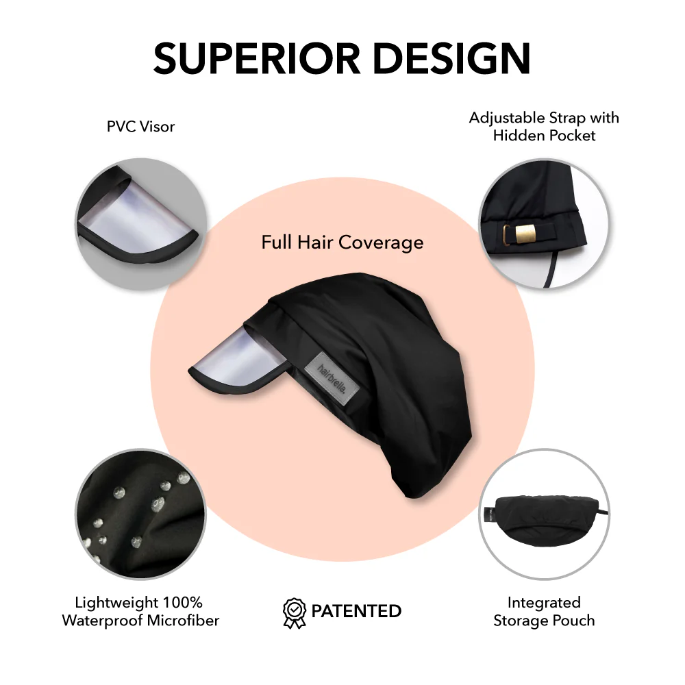 Bundle and Save: Hairbrella Satin-Lined, Waterproof Rain Hat - Image 7