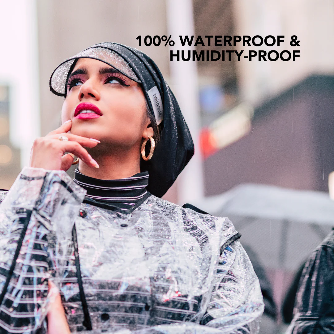 Hairbrella Satin-Lined, Waterproof Rain Hat - Image 10