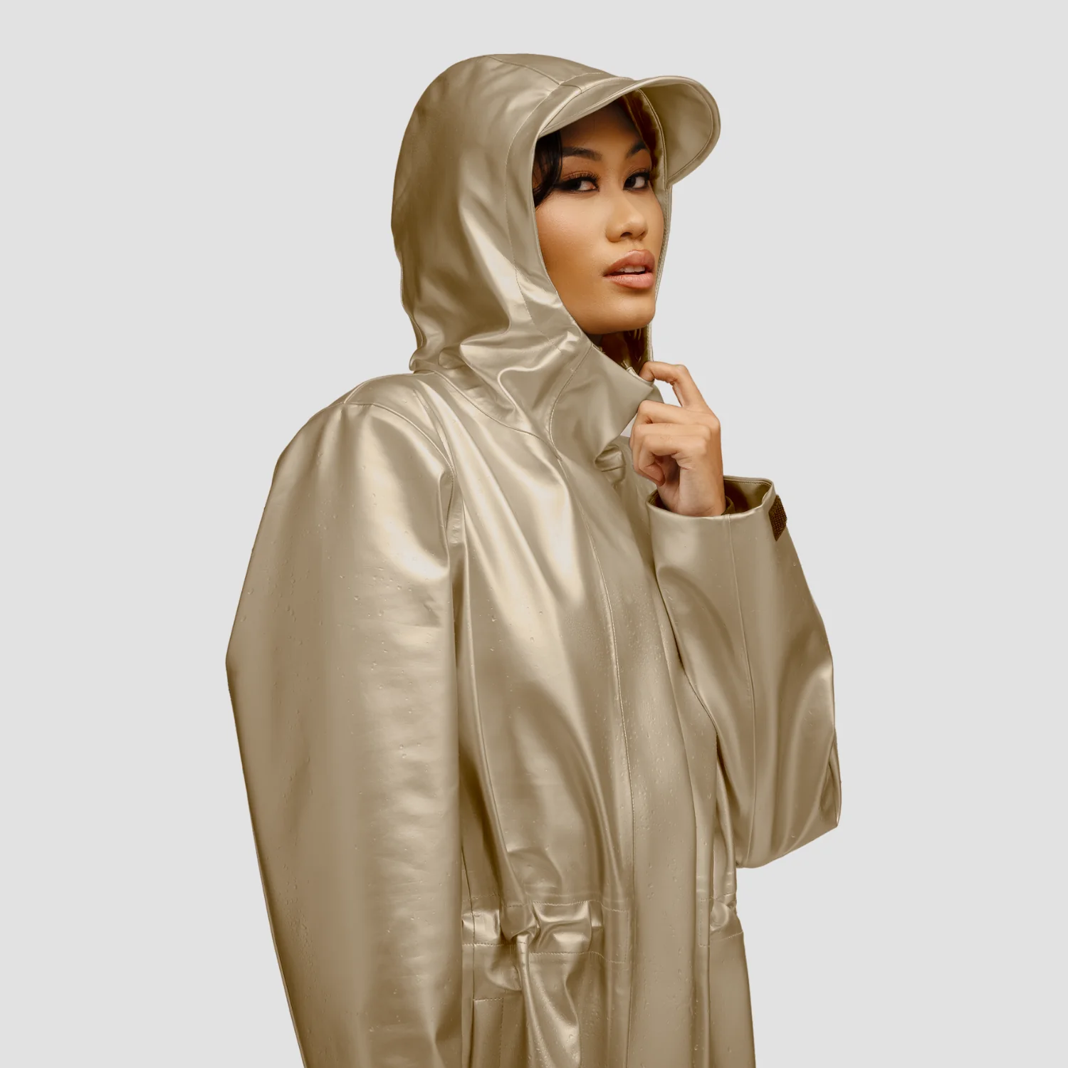 Hairbrella Satin-Lined, Waterproof Rain Jacket - Image 11