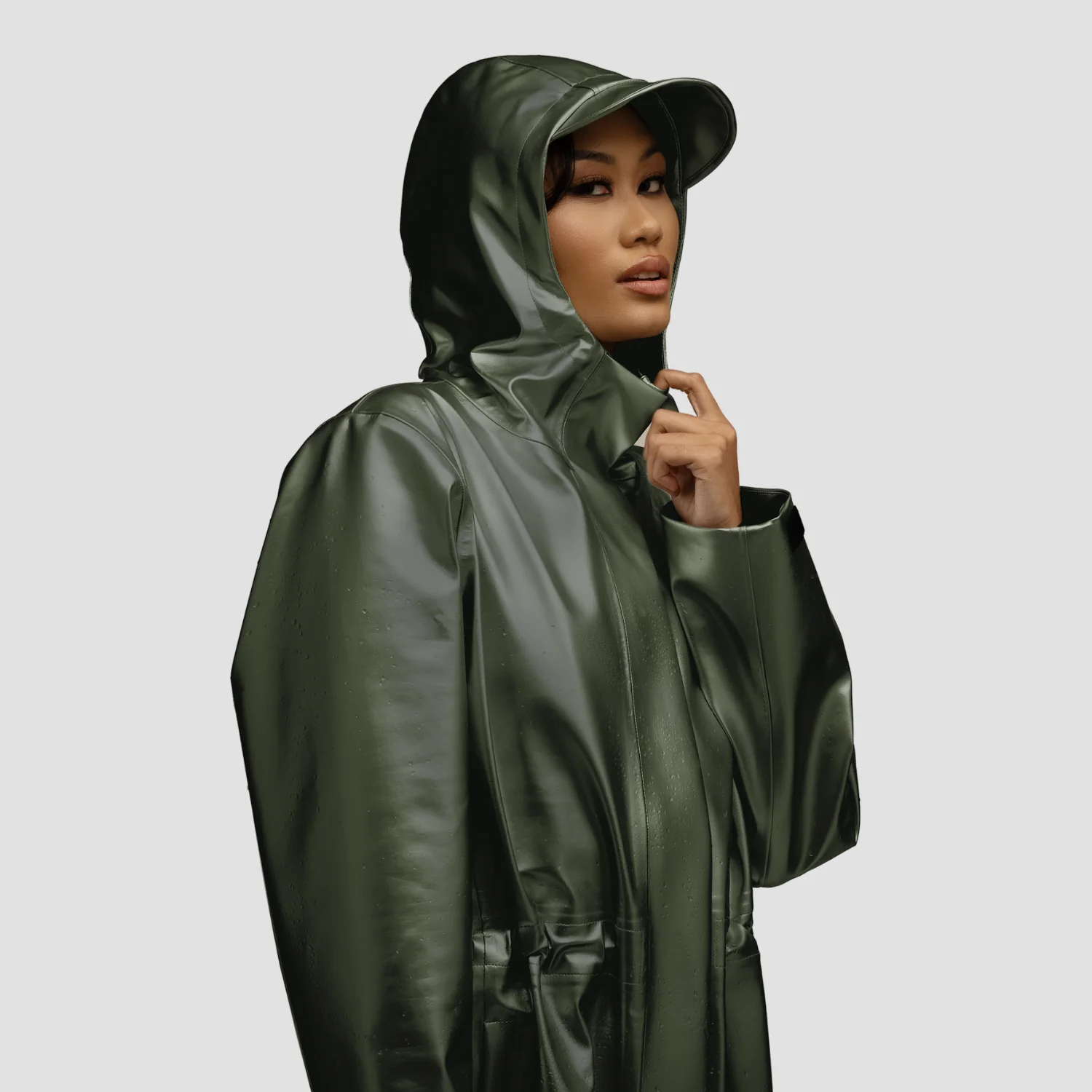Hairbrella Satin-Lined, Waterproof Rain Jacket - Image 12