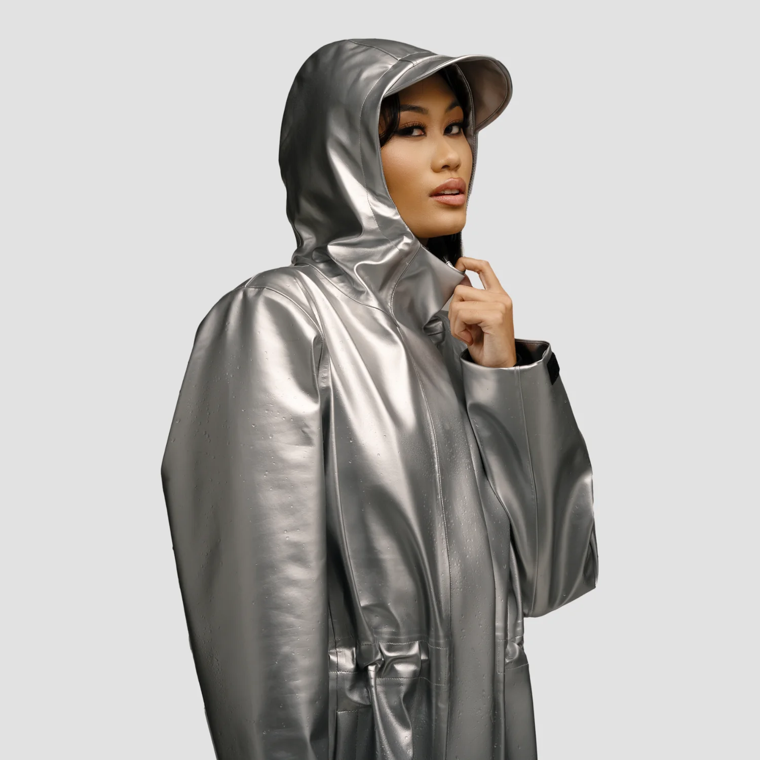 Hairbrella Satin-Lined, Waterproof Rain Jacket - Image 13
