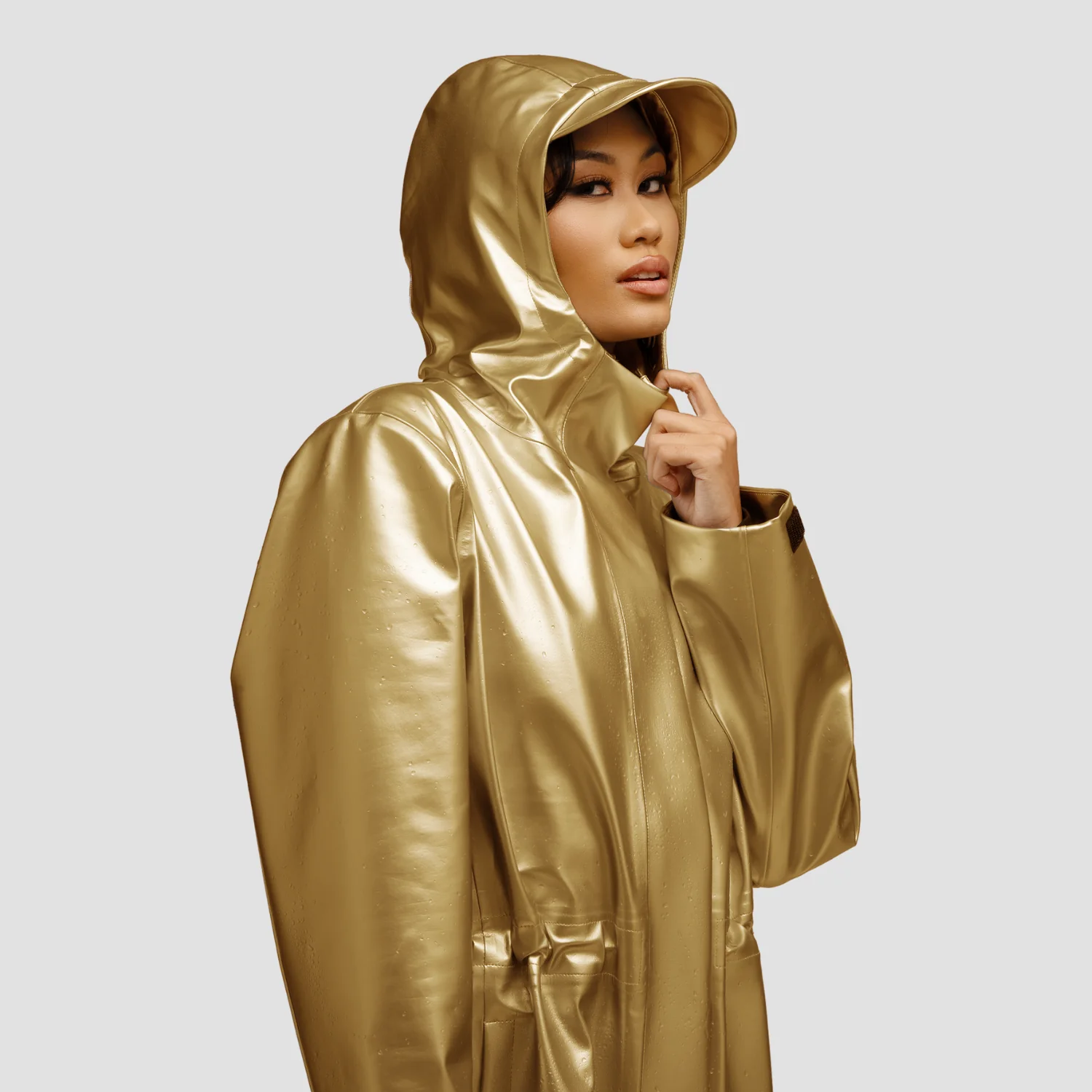 Hairbrella Satin-Lined, Waterproof Rain Jacket - Image 15