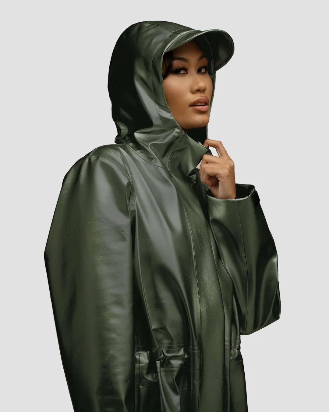 Hairbrella Satin-Lined, Waterproof Rain Jacket - Image 14