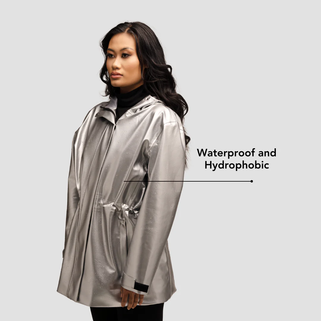 Hairbrella Satin-Lined, Waterproof Rain Jacket - Image 6