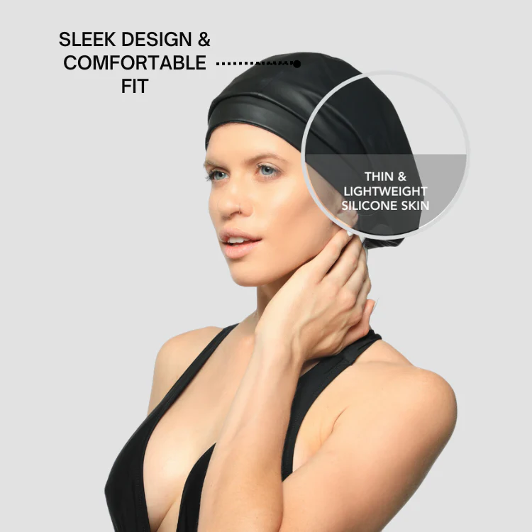 Hairbrella Waterproof, Satin-Lined, Adjustable Sport Swim Cap - Image 6