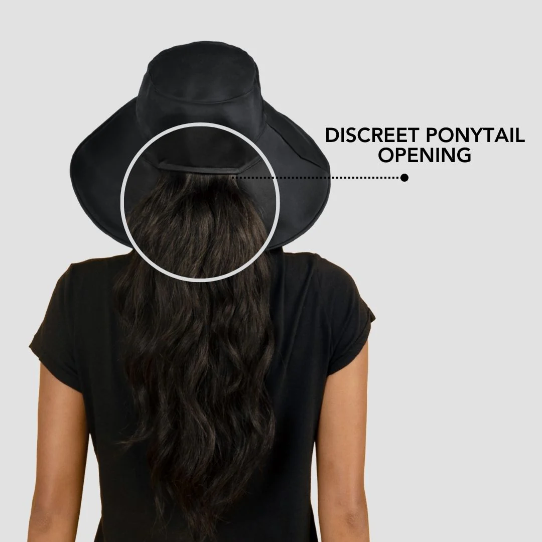 Hairbrella Satin-Lined, Waterproof, Wide Brim Sun Hat - Image 6