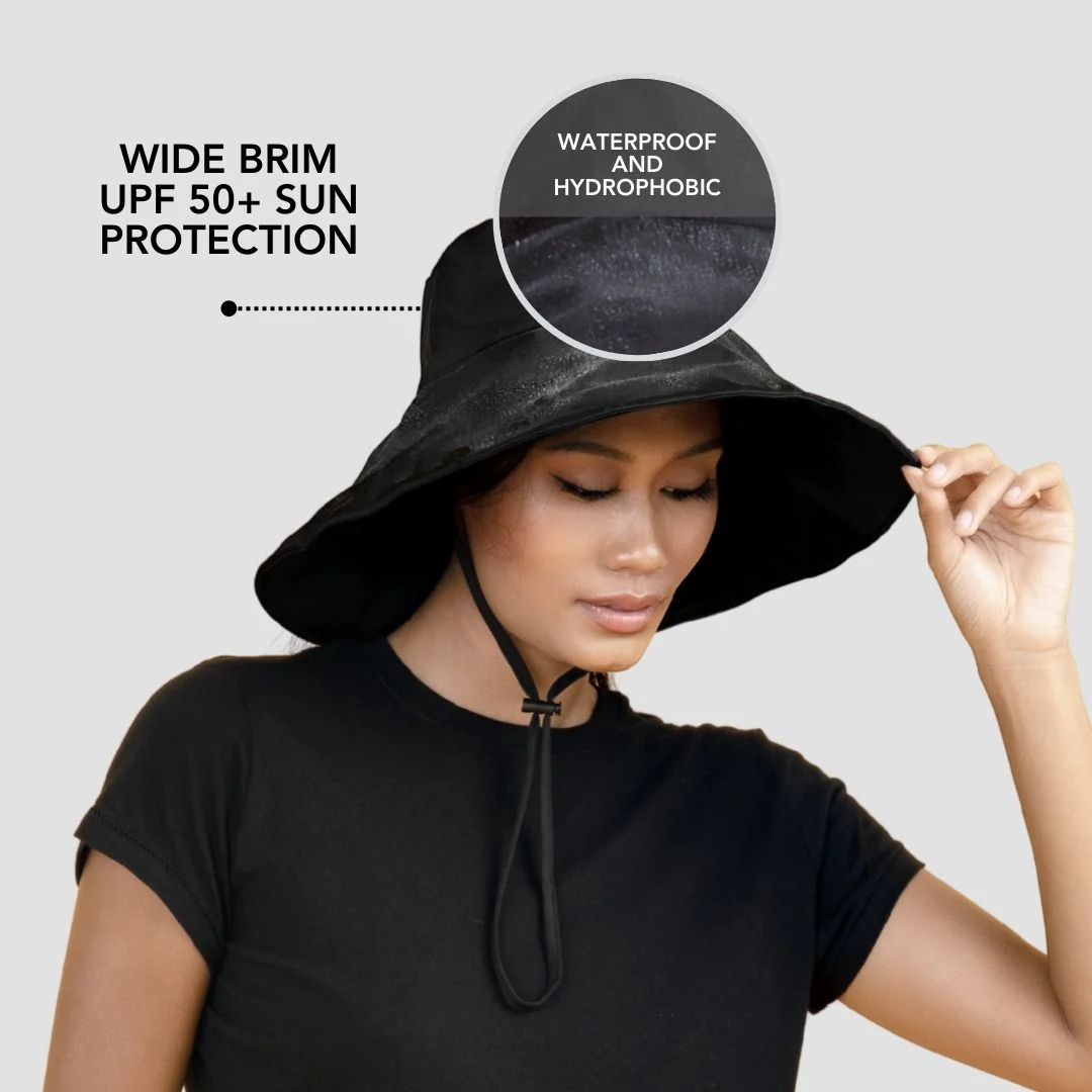Hairbrella Satin-Lined, Waterproof, Wide Brim Sun Hat - Image 7