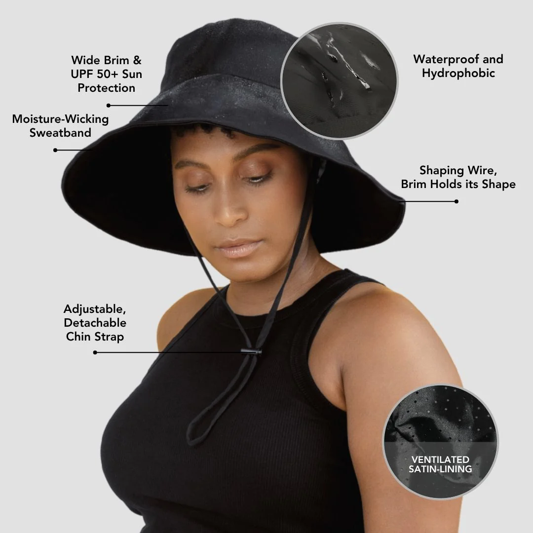 Hairbrella Waterproof, Satin-Lined, Wide Brim Sun Hat, Bundle (2) - Image 2