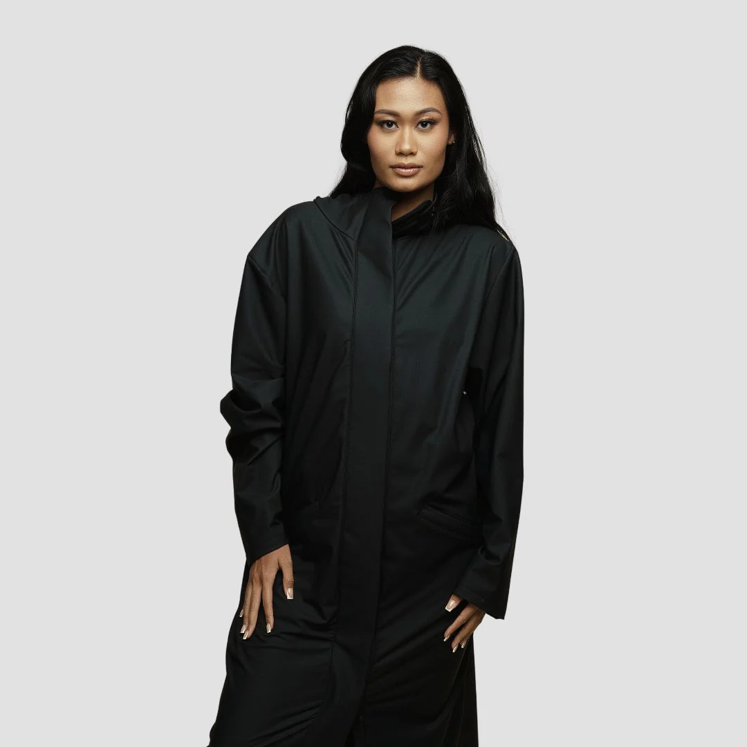 Hairbrella Satin-Lined, Waterproof, Unisex Long Rain Jacket - Image 12