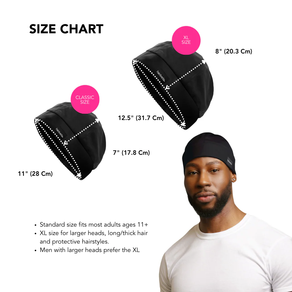 Satin-Lined, Men's Sleep Cap, Adjustable Wave Cap - Image 4