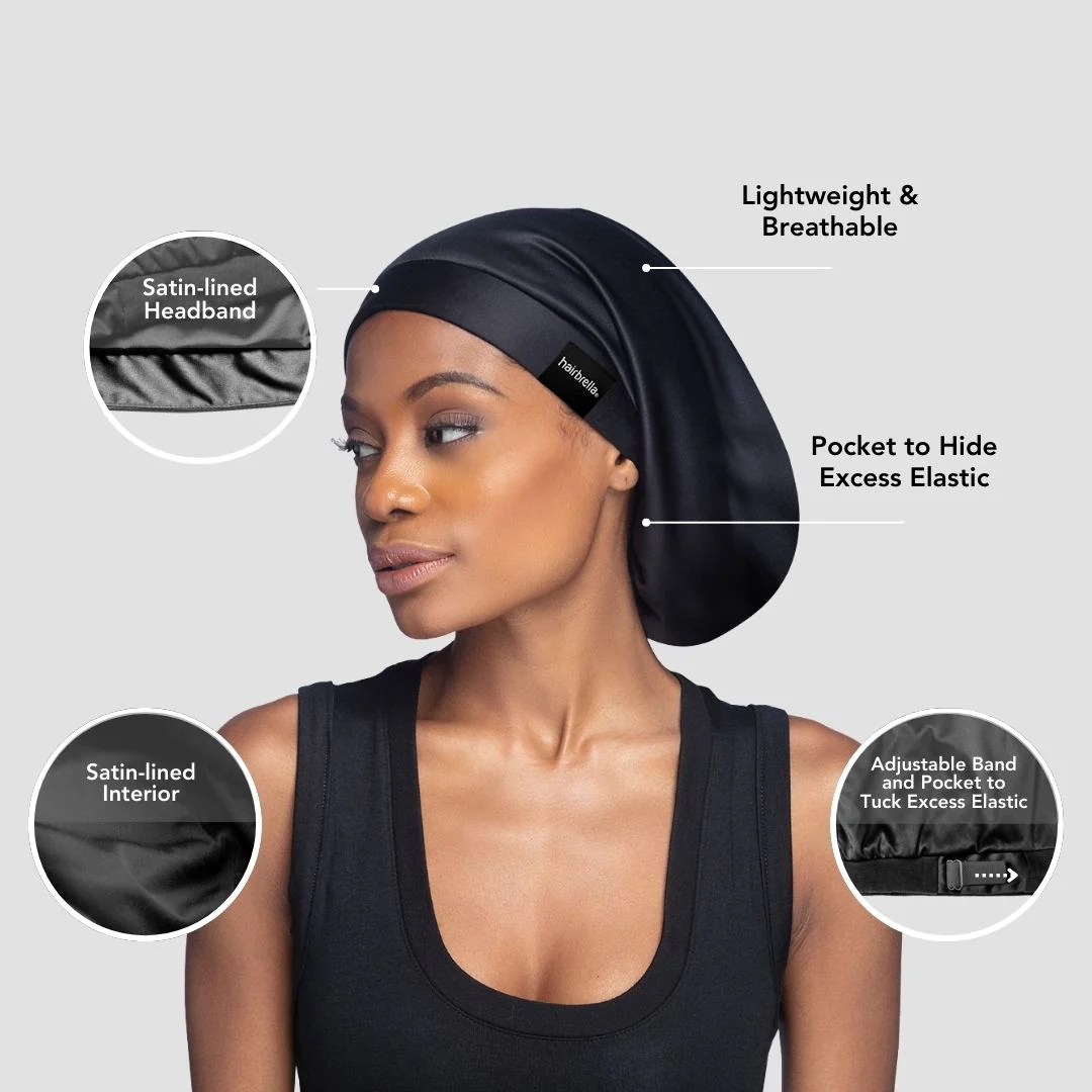 Singles Day Self-Care Trio: 1 Sleep Cap, 1 Shower Cap & A Free Headband - Image 2