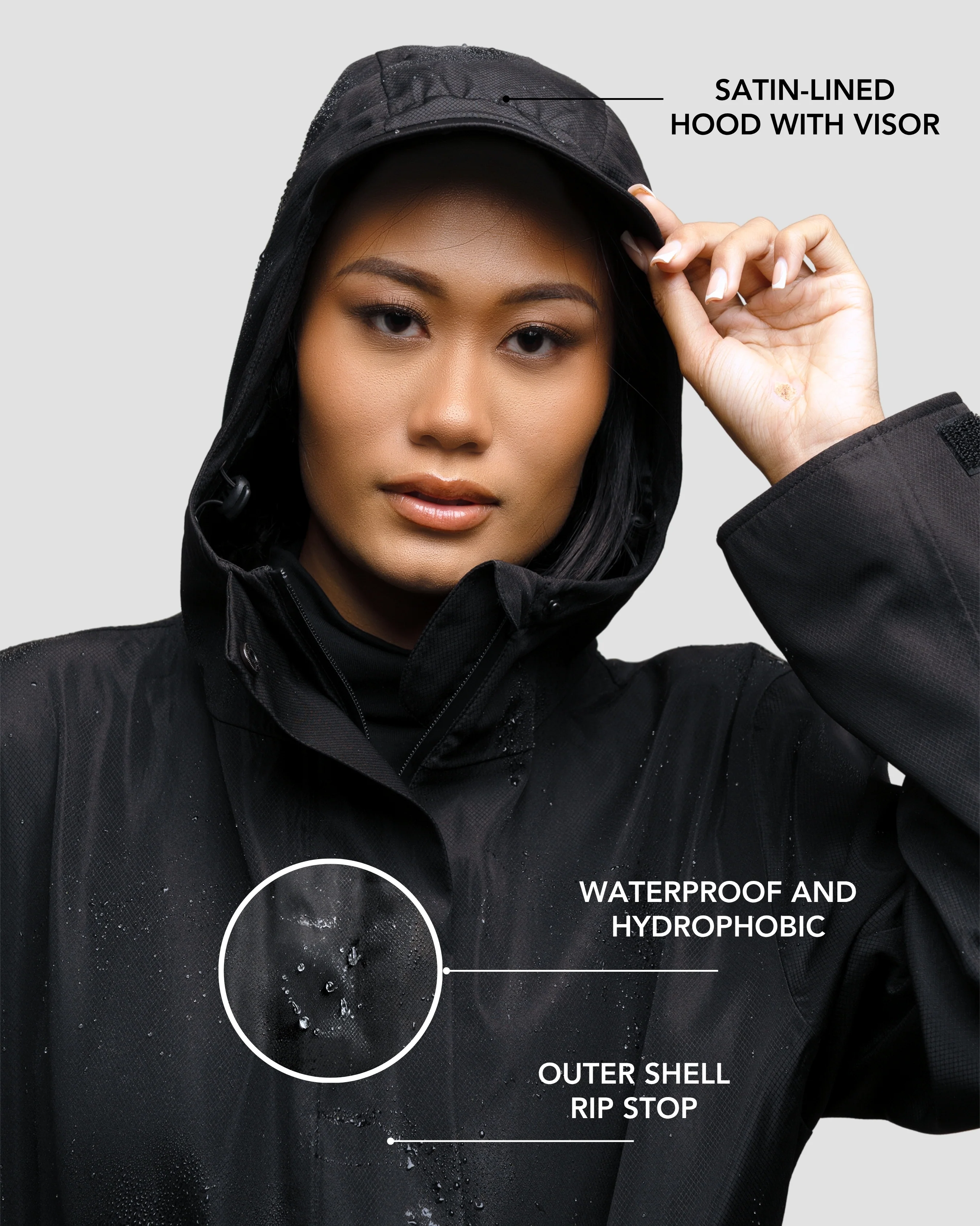 Satin-Lined Packable, Waterproof Lite Rain Jacket - Image 8